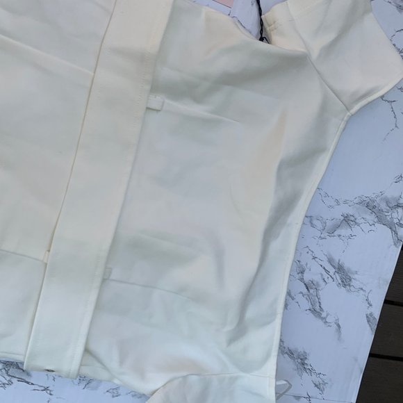 ❌SOLD❌superdown Terri Moto Dress in White Belted - Picture 7 of 8